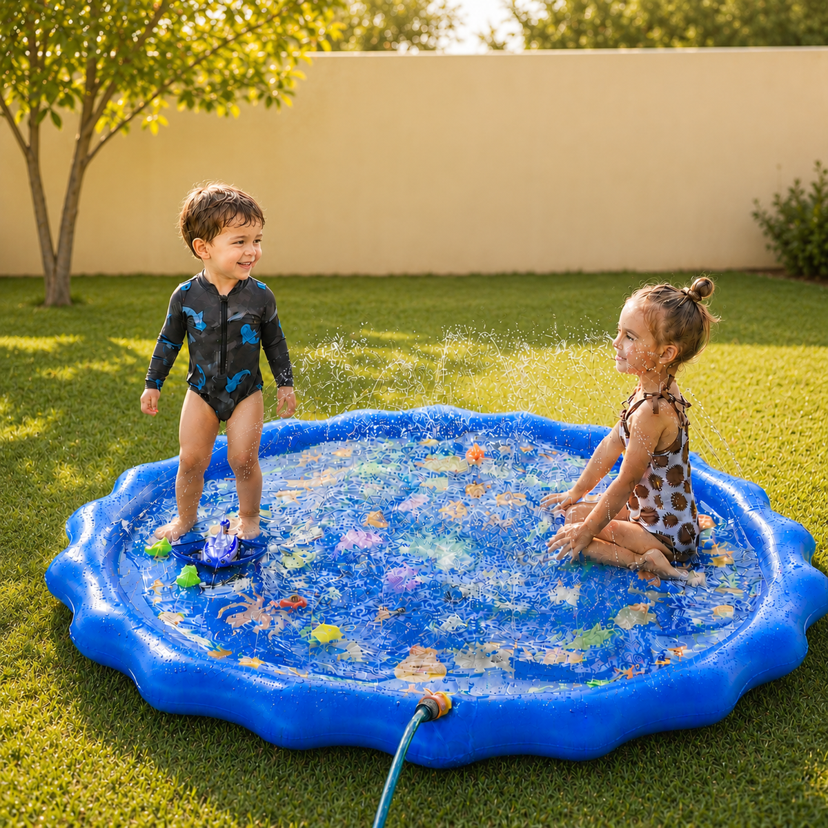 Thekiddospace XL 150 cm Wasserspielmatte für Kinder